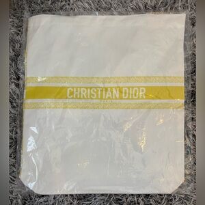 Authentic Christian Dior Dioriviera Beaute Cotton Tote Bag - Yellow